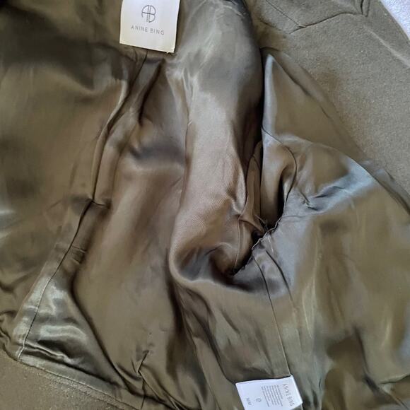 Anine Bing Military Green Cropped Wool Dallas Jacket military equestrian western - Picture 7 of 11